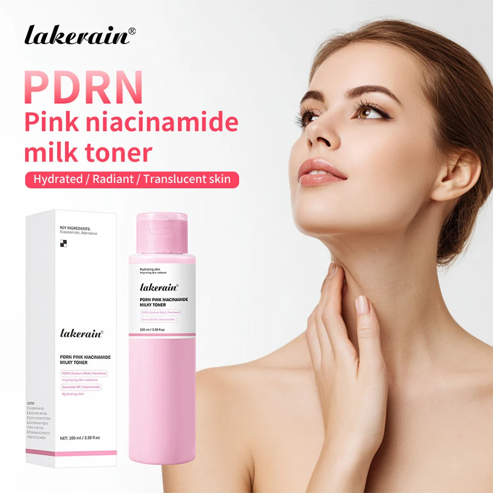 PDRN Niacinamide Toner and Milky Facial Lotion for Glowing Daily Skincare