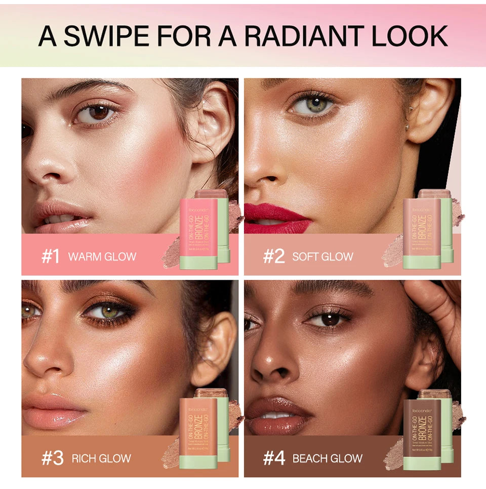 Contour Bronzer Stick and Face Sculpting Makeup for Daily Glowing Complexion