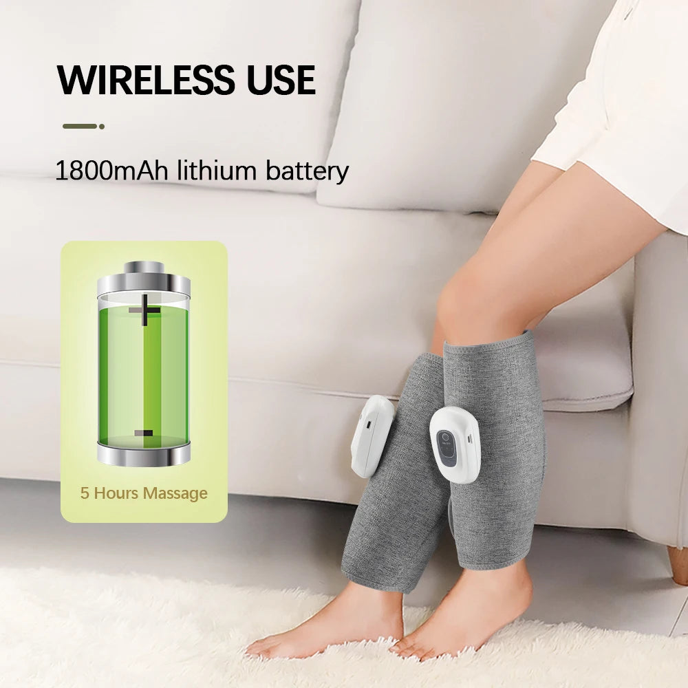 Wireless Calf Massager and Leg Compression Wrap for Recovery and Circulation - 5