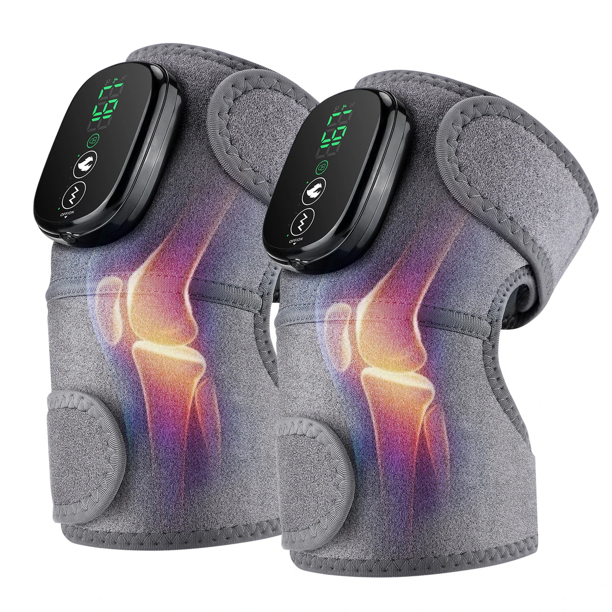 Heated Knee Massager and Vibration Heating Pad for Joint Pain Relief and Recovery