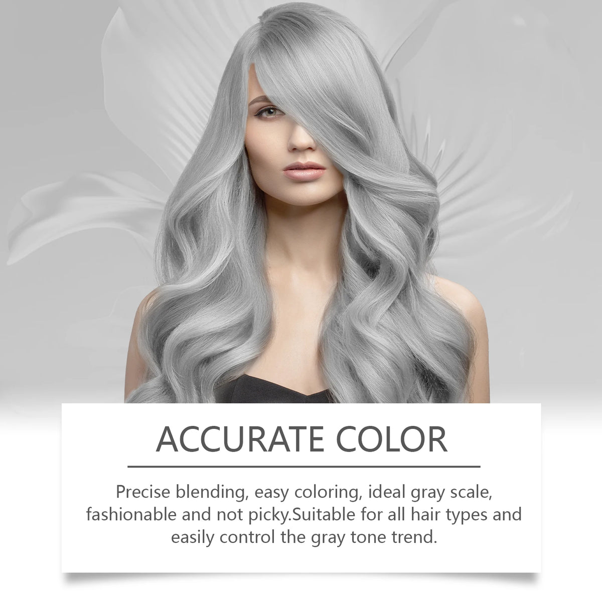 Permanent Silver Hair Dye and Gray Hair Color Cream for Salon Quality Results