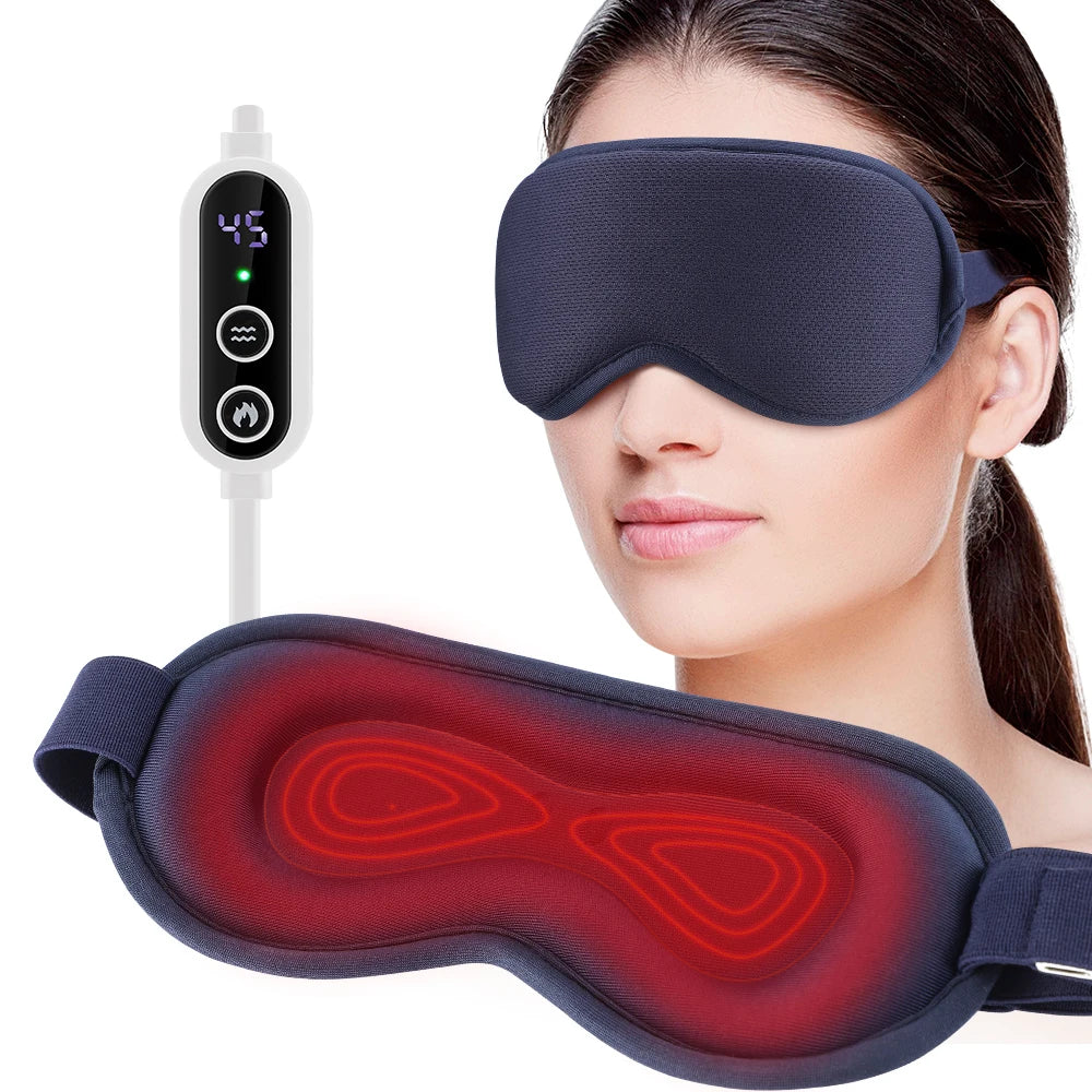 Heated Eye Mask and Vibration Massager for Daily Eye Strain and Better Sleep