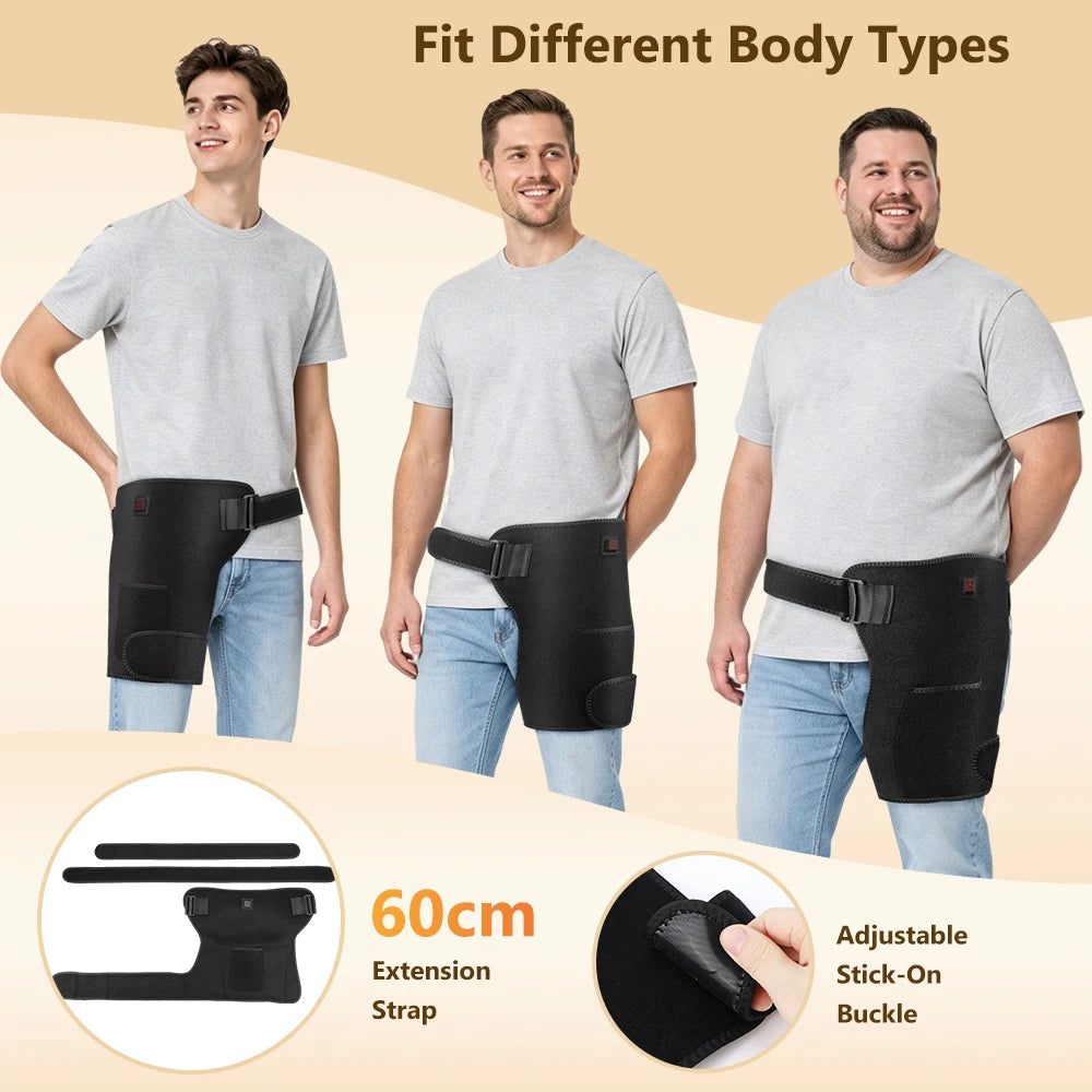 Red Light Hip Support Brace and Heating Pad for Daily Recovery and Comfort - 13
