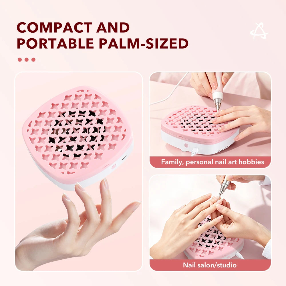 Brushless Nail Dust Collector and Manicure Vacuum Cleaner for Home Nail Salons