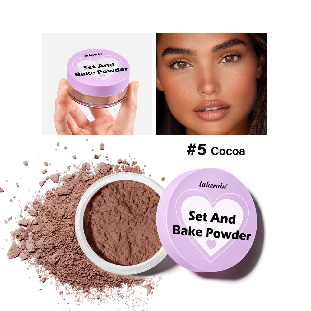 Loose Baking Powder and Translucent Setting Powder for Long Lasting Matte Makeup