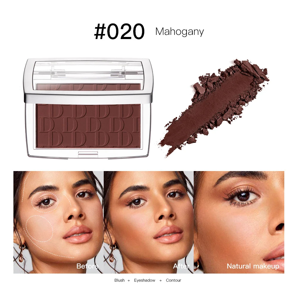 Matte Embossed Blush Palette and Facial Blusher Powder for Natural Makeup Looks