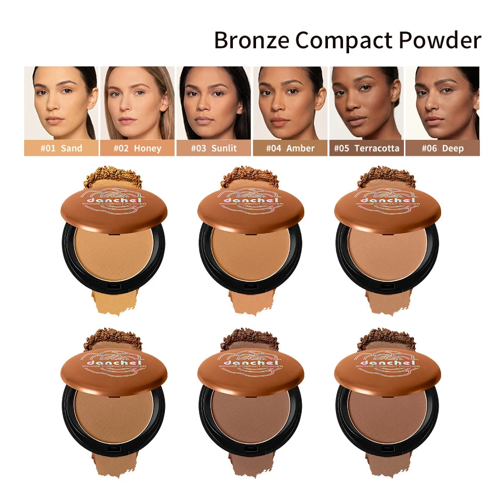 Matte Bronze Powder and Pressed Setting Powder for a Natural Sun Kissed Look - 1