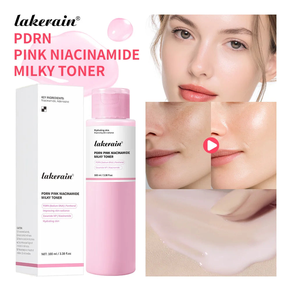 PDRN Niacinamide Toner and Milky Facial Lotion for Glowing Daily Skincare