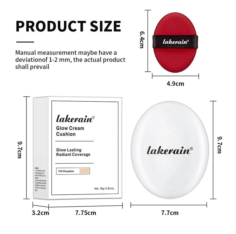 Semi Matte CC Cream Cushion and Long Lasting Foundation for Flawless Face Makeup