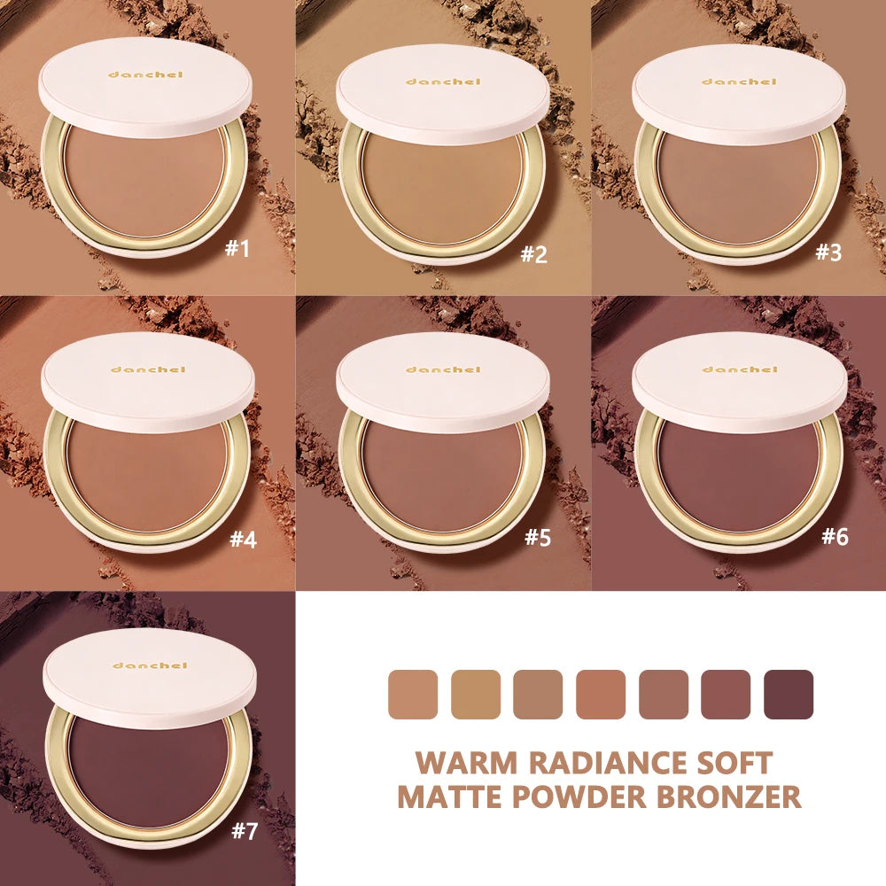 Pressed Bronzer Powder and Face Contour Makeup for a Natural Matte Sun Kissed Look - 9