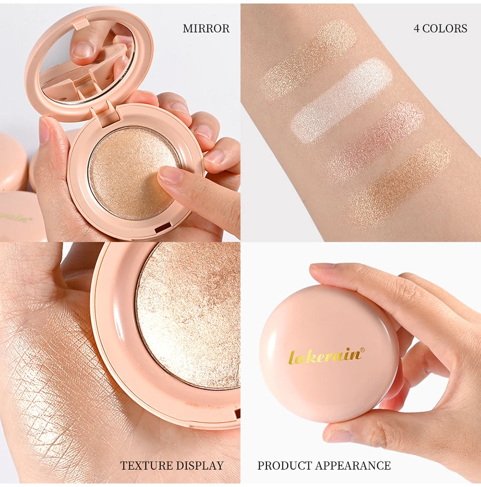 Silken Touch Highlighter and Shimmer Makeup Powder for Radiant Glowing Skin - 16
