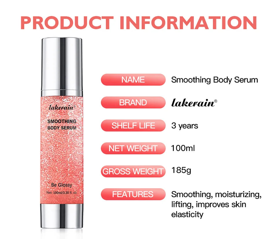 Smoothing Body Serum and Hydrating Skin Cream for Daily Moisturizing Care Routine