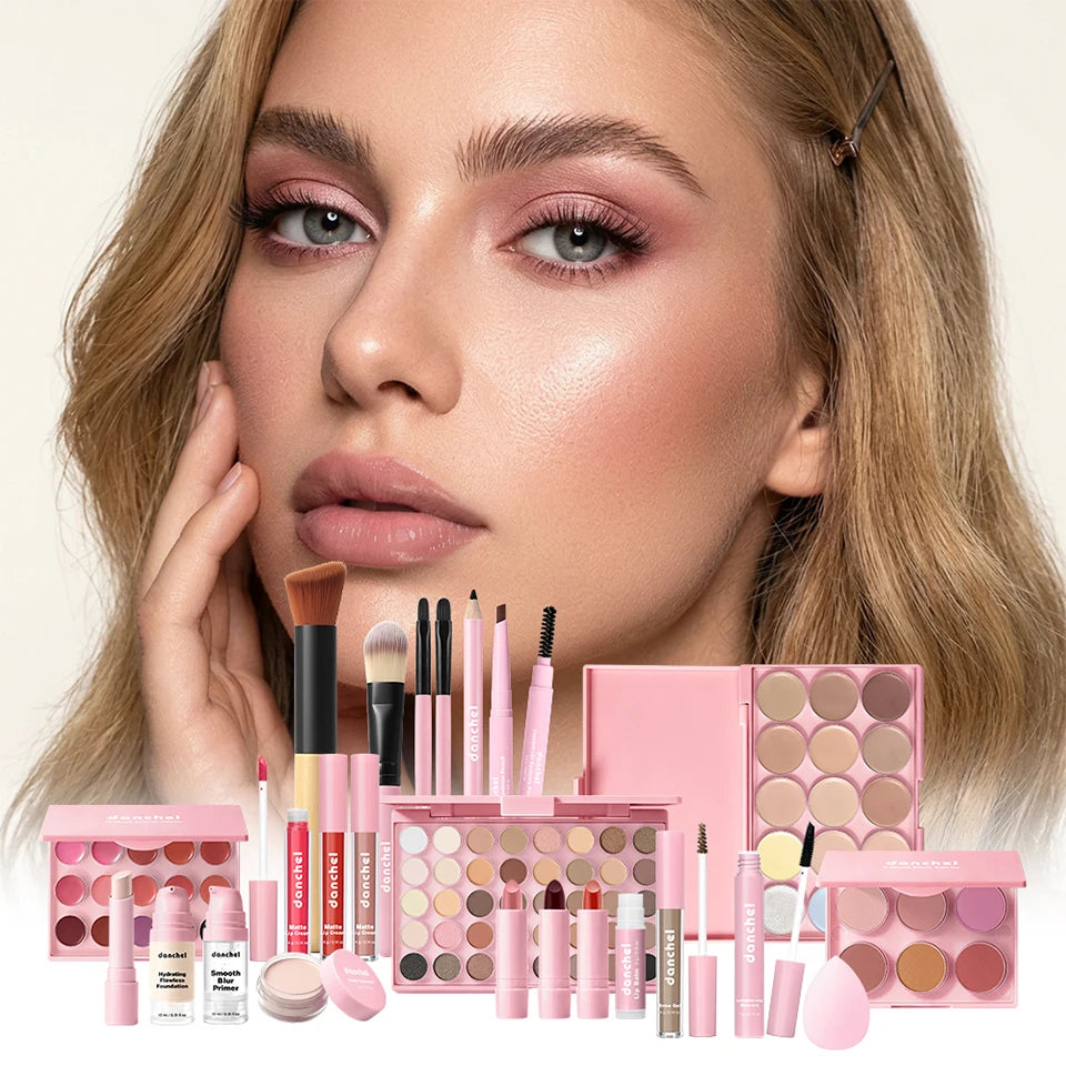 All in One Makeup Kit and Complete Beauty Set for Beginners and Travel Enthusiasts