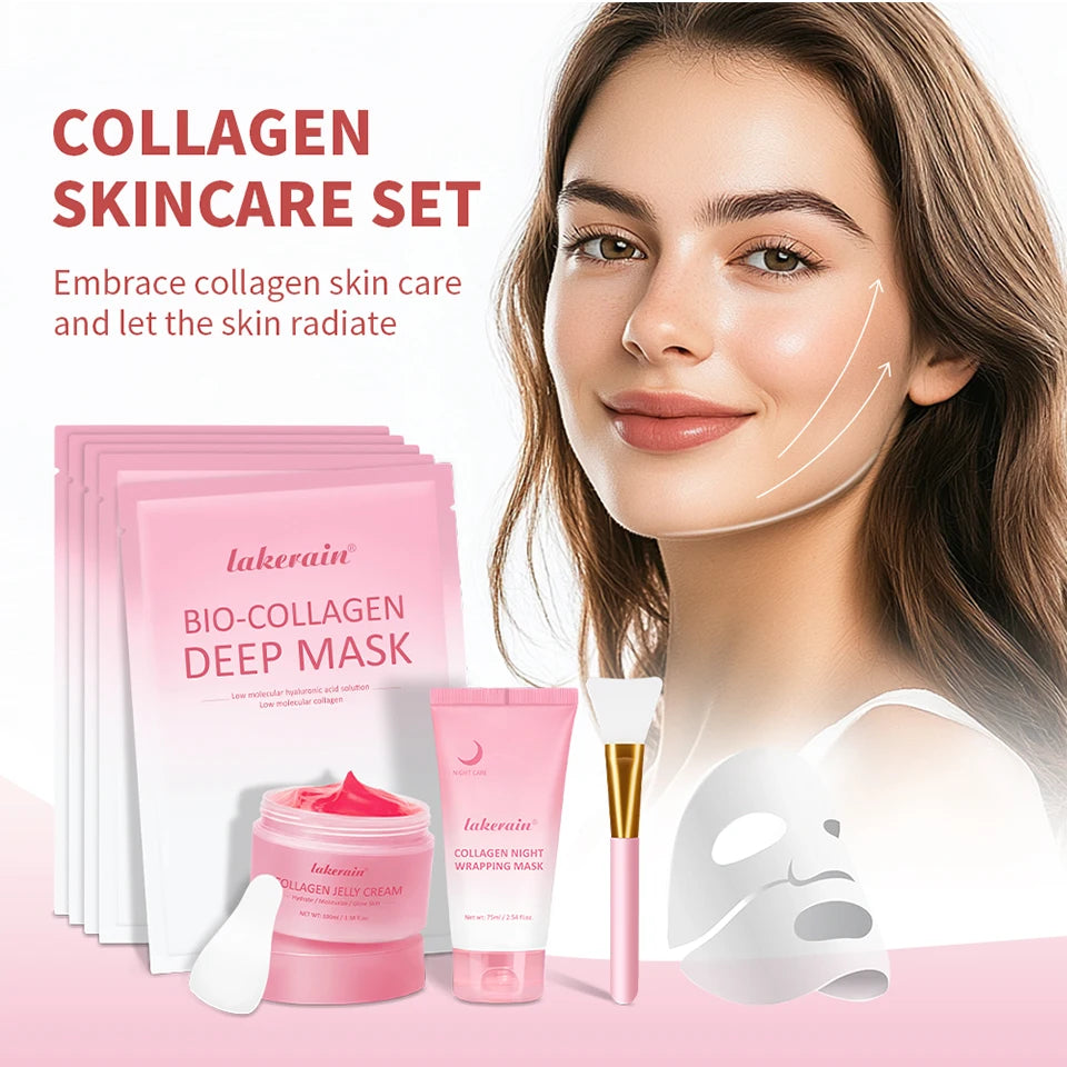 Collagen Skincare Set and Facial Moisturizer for Daily Deep Hydration Routine