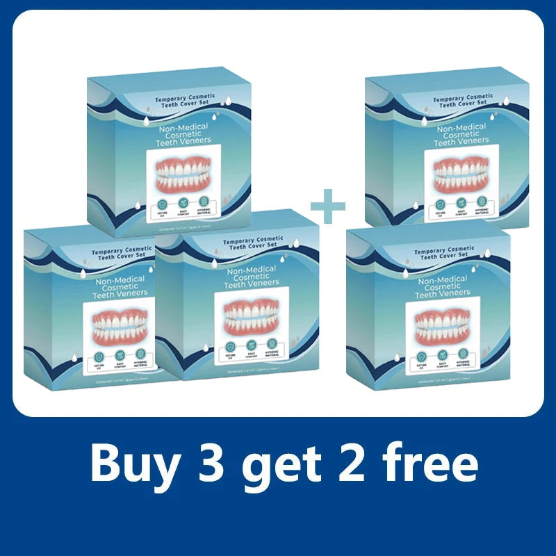 Adjustable Silicone Denture Kit and Temporary Teeth Set for a Natural Smile