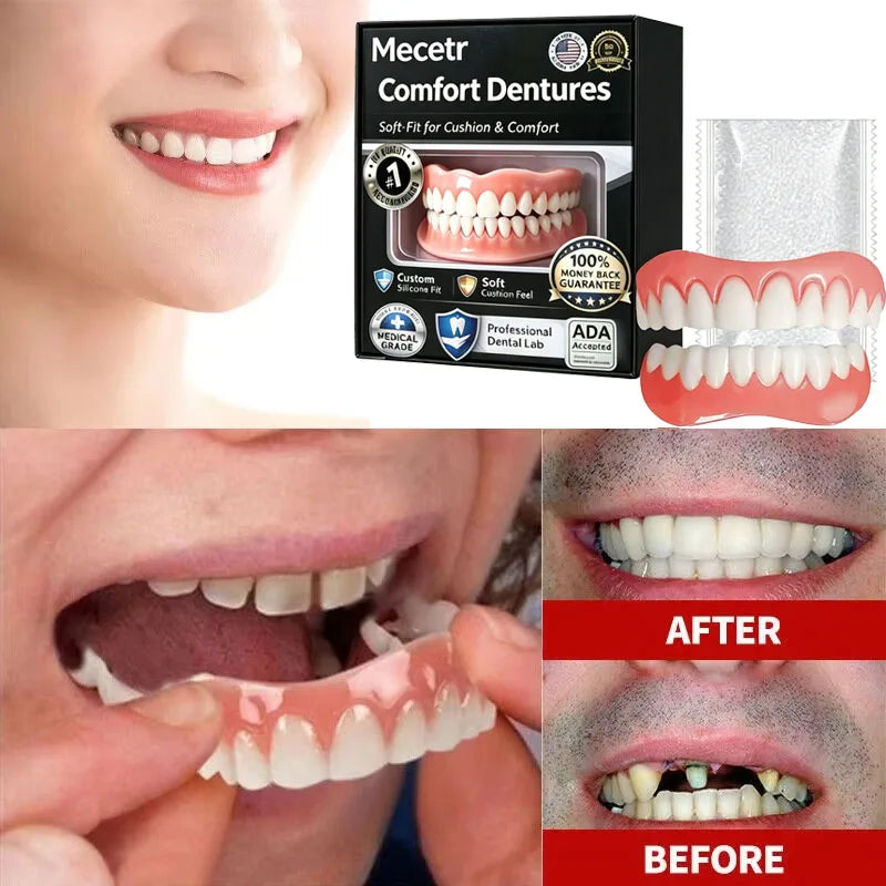 Adjustable Dentures and Fake Teeth Set for Adults and Elderly Daily Wear