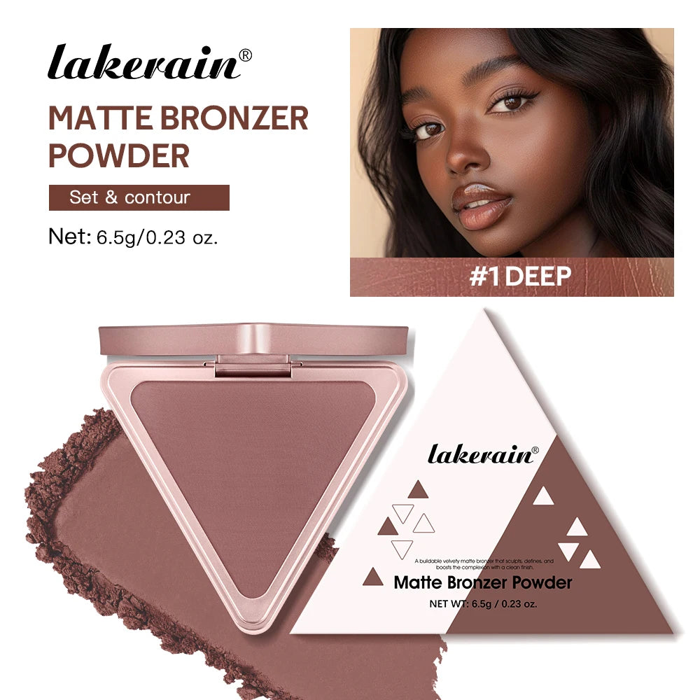 Matte Bronzer and Face Contour Powder for Sculpted Cheeks and Smooth Finish - 33