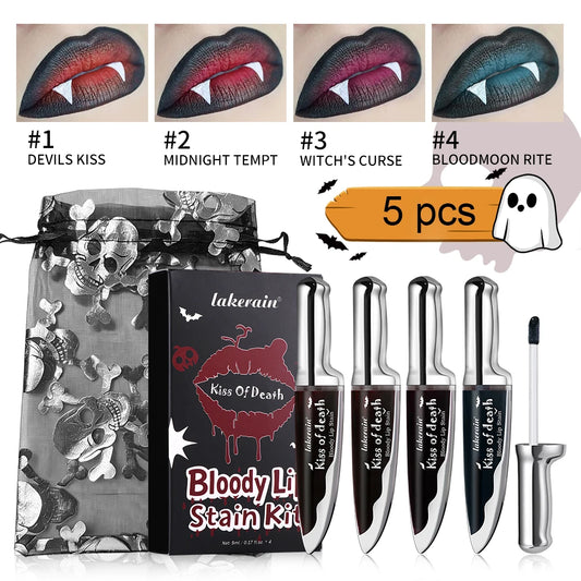 Bloody Lip Stain and Vampire Lip Tint for Halloween Parties and Cosplay