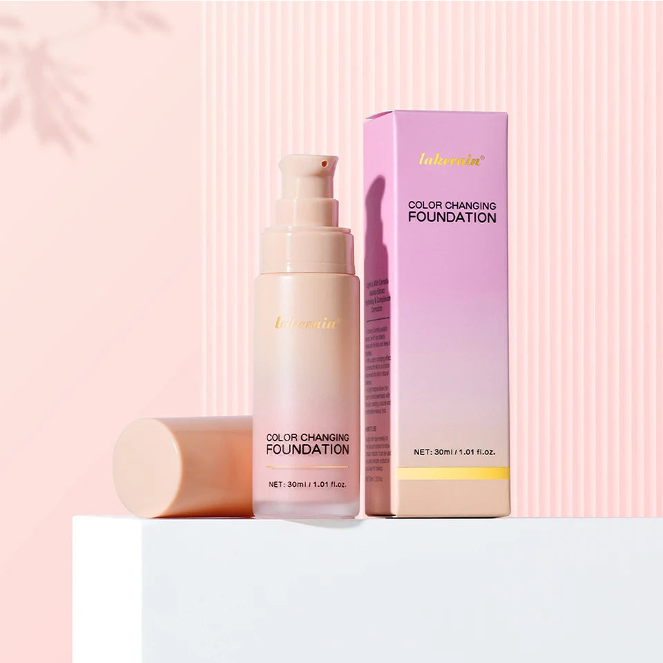 Color Changing Foundation and Liquid Face Concealer for Daily Natural Glowing Makeup