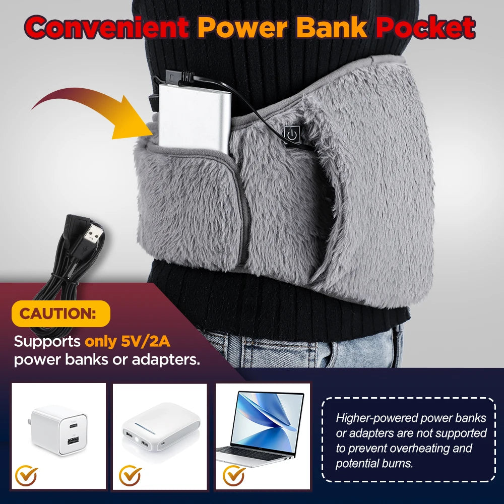 Electric Heating Waist Belt and Warming Pad for Comfort During Cold Days - 11