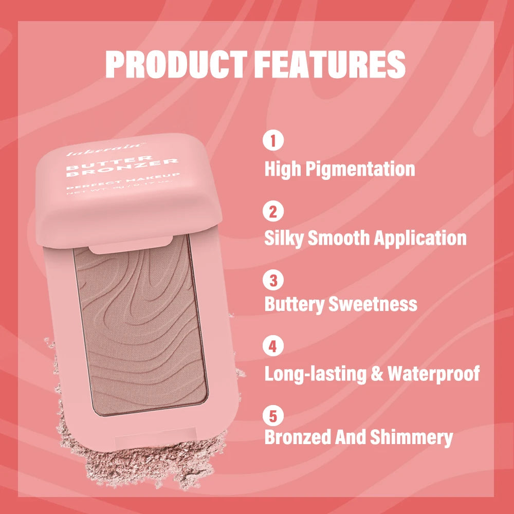 Butter Bronzer and Face Contouring Powder for Natural Sculpted Makeup Looks - 4