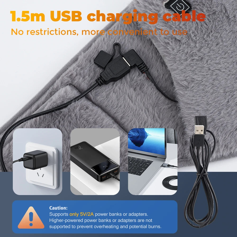 Electric Heating Pad and Thermal Warming Belt for Winter Body Pain Relief - 20