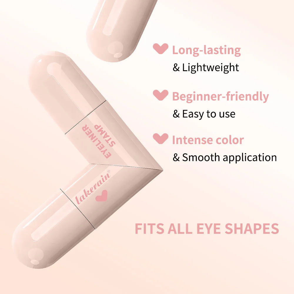 Liquid Eyeliner Stamp and Winged Eyeliner Pen for Perfect Quick Eye Makeup Looks