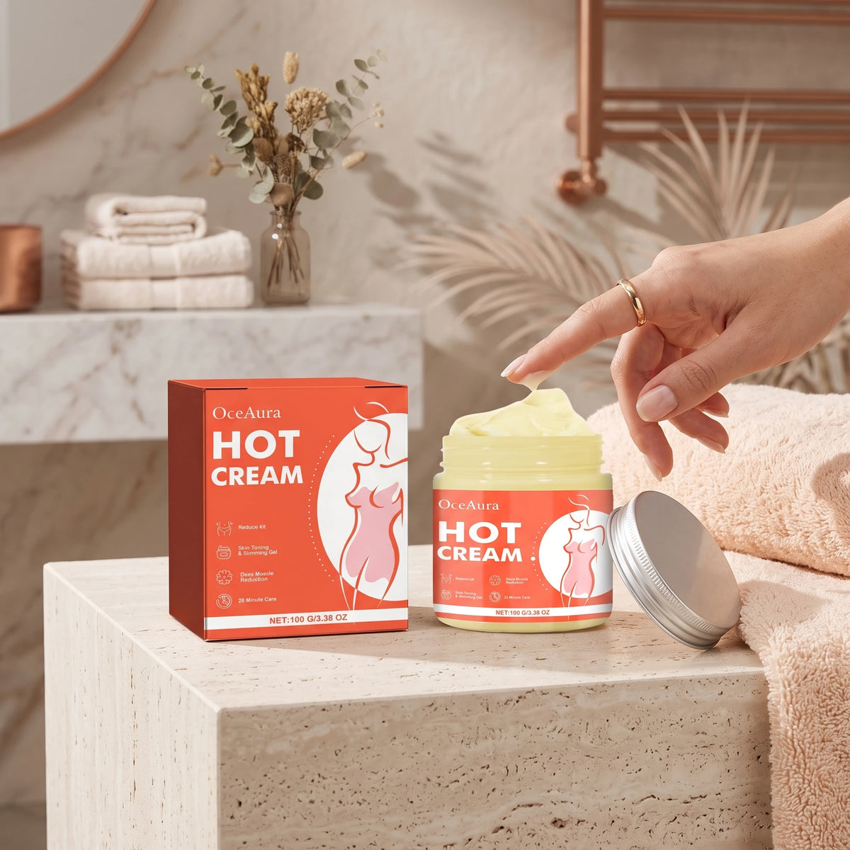 Hot Cream and Cellulite Massage Gel for Body Slimming and Skin Tightening