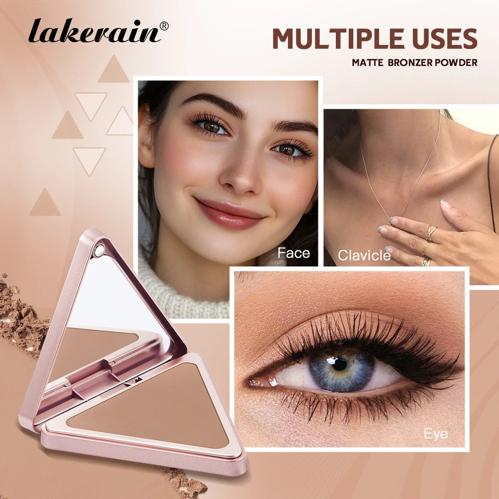 Matte Bronzer and Face Contour Powder for Sculpted Cheeks and Smooth Finish - 24