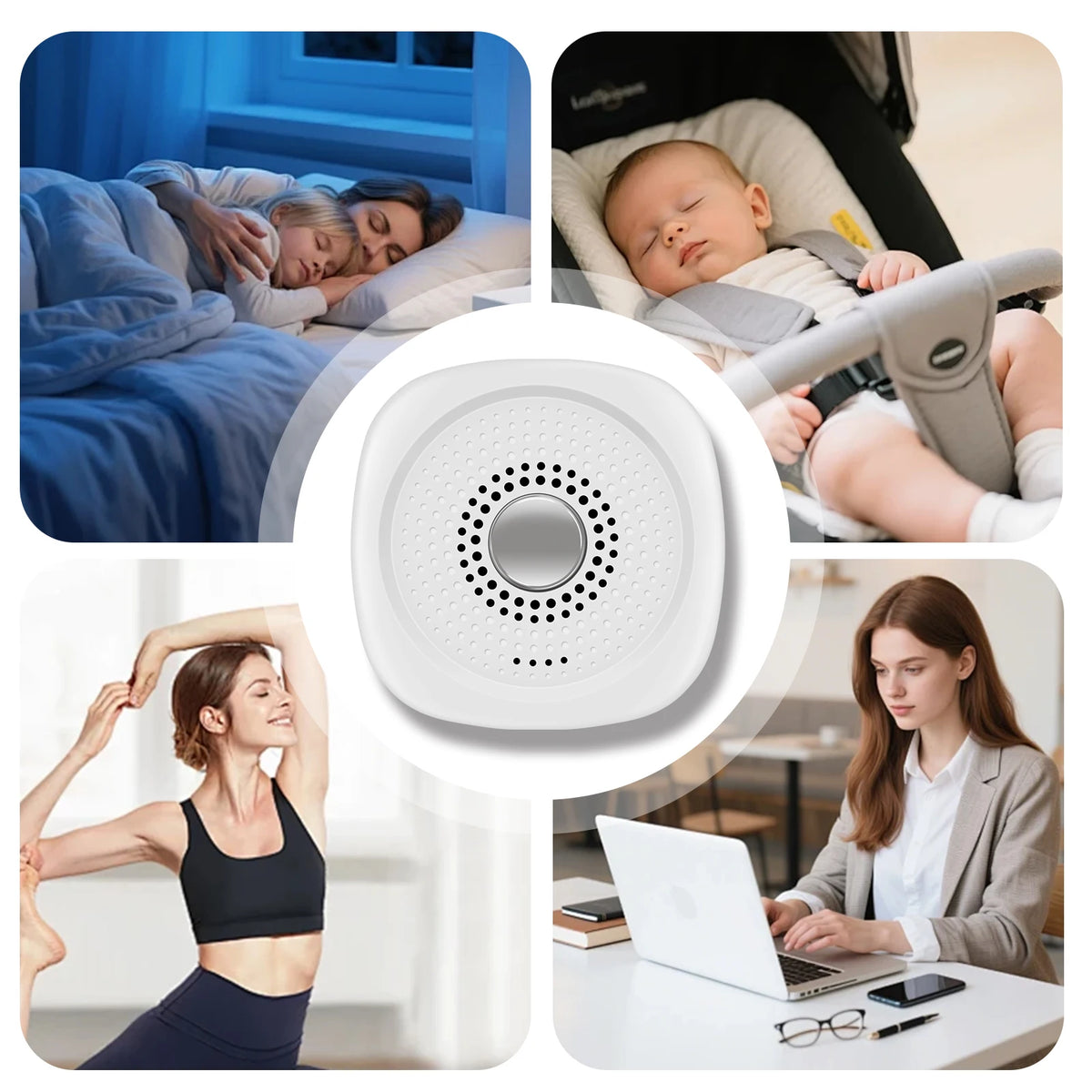 Portable Sleep Aid Device and White Noise Sound Machine for Babies and Adults