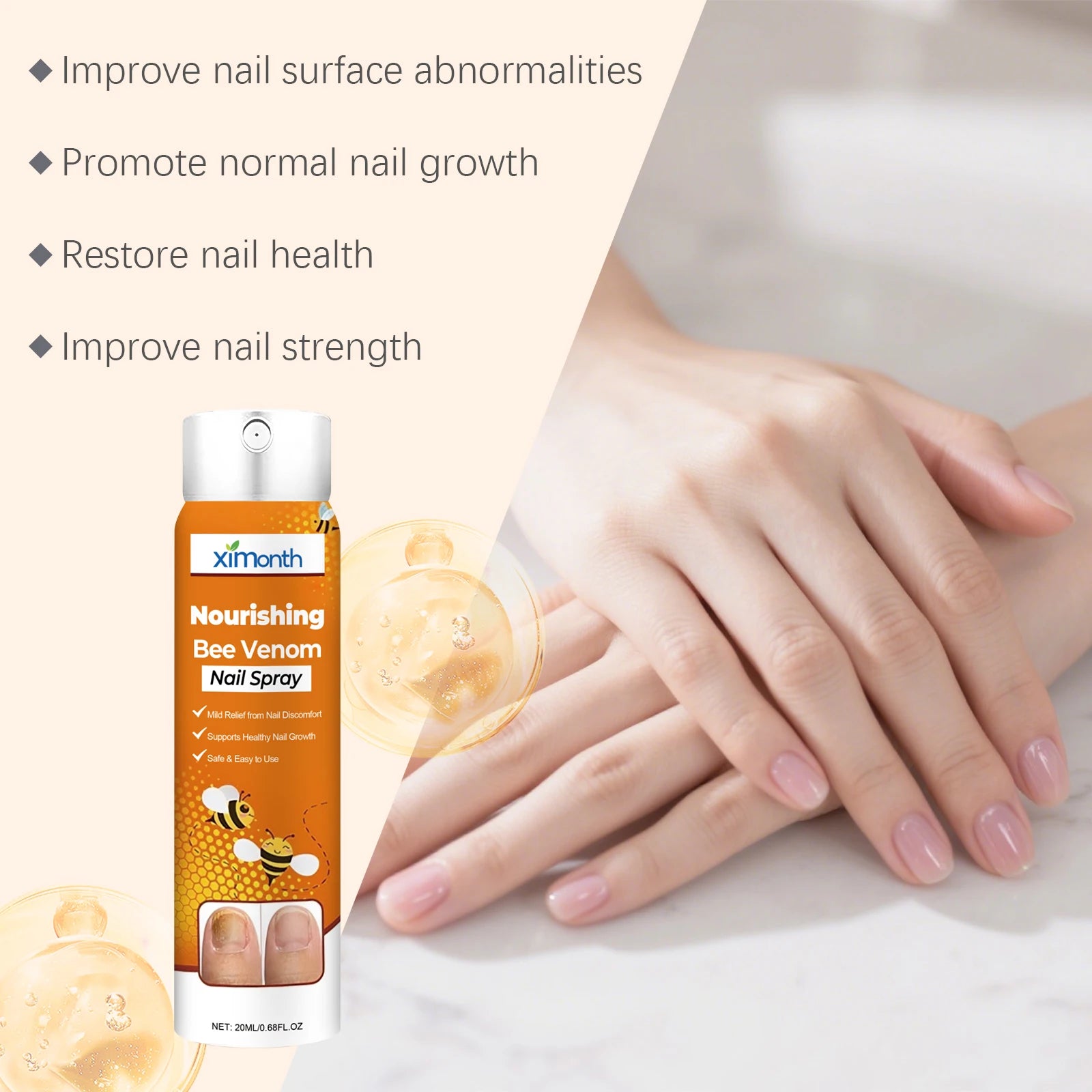 Bee Venom Nail Spray and Fungus Treatment for Restoring Damaged and Brittle Nails - 11