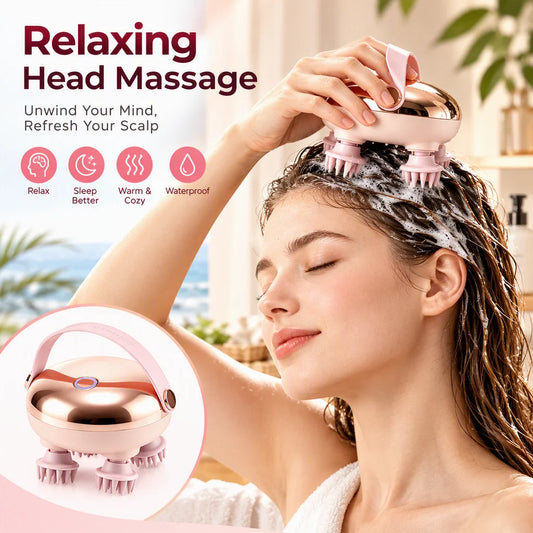 Electric Head Massager and Scalp Relaxation Tool for Stress Relief at Home