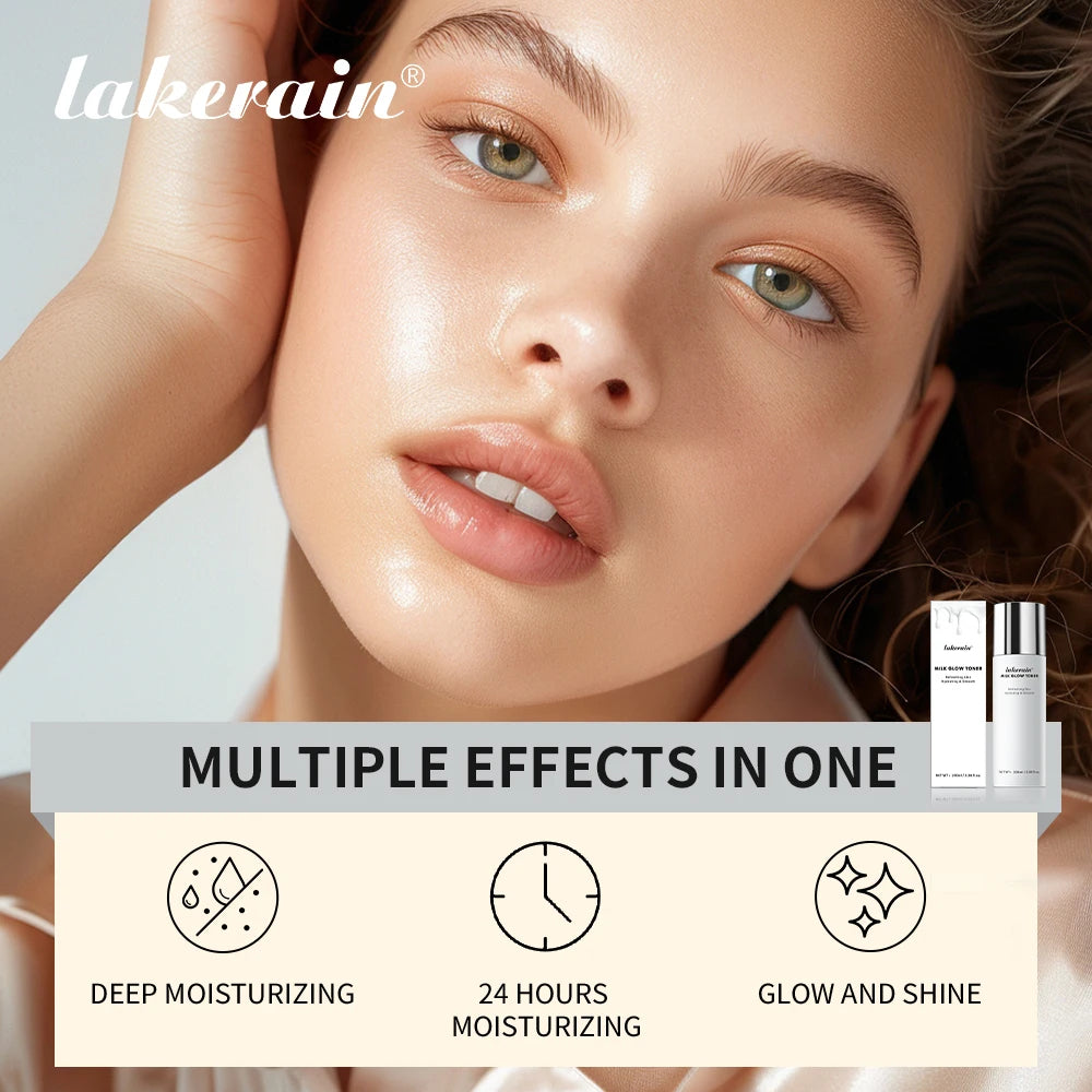 Milk Glow Toner and Hydrating Face Essence for Daily Skin Brightening Routine