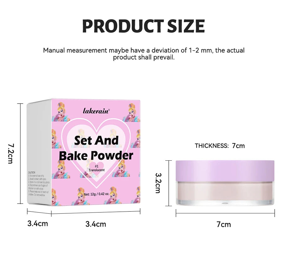 Set and Bake Powder and Oil Control Face Makeup for All Day Matte Finish - 15