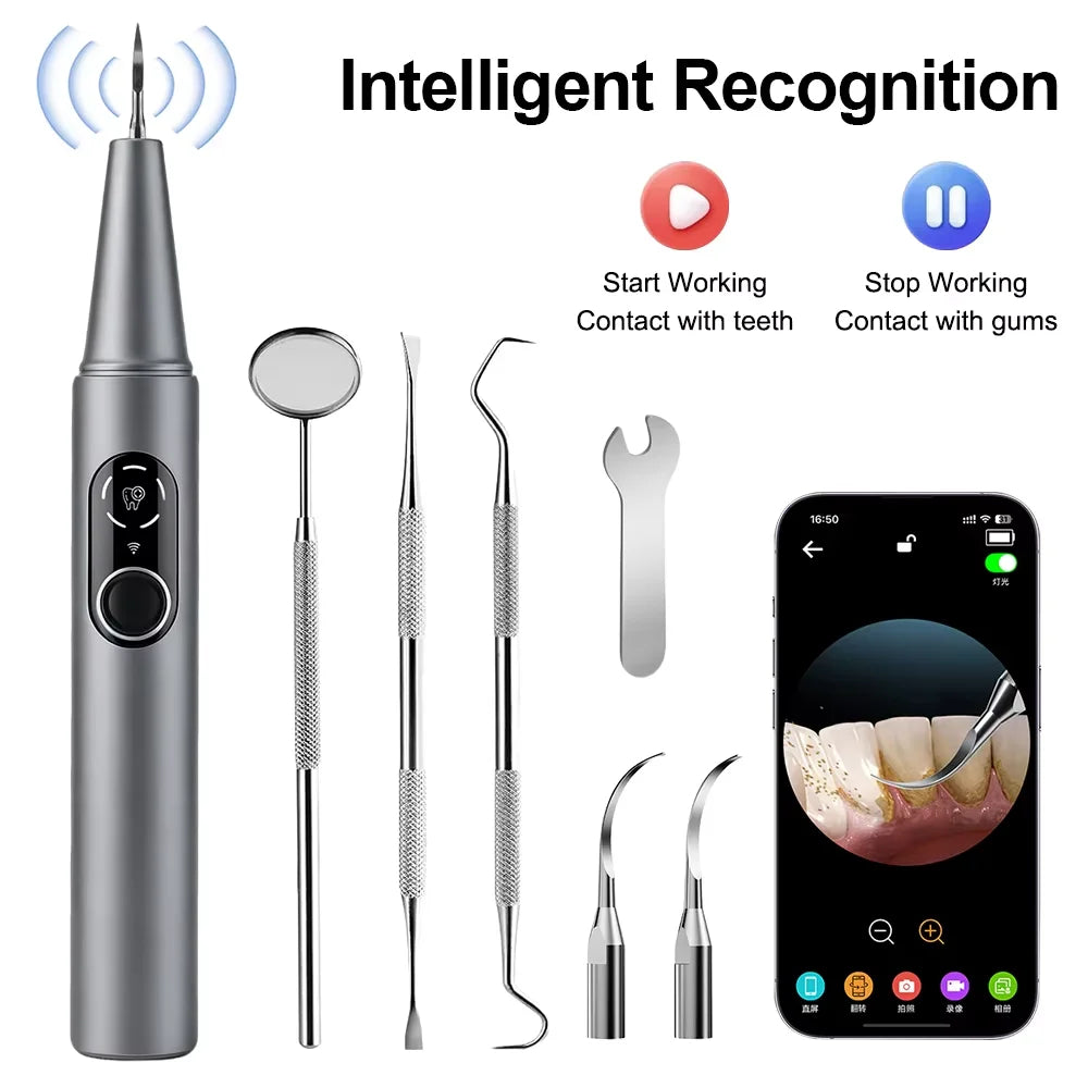Visual Ultrasonic Dental Scaler and Tooth Tartar Remover for Home Oral Care - 18