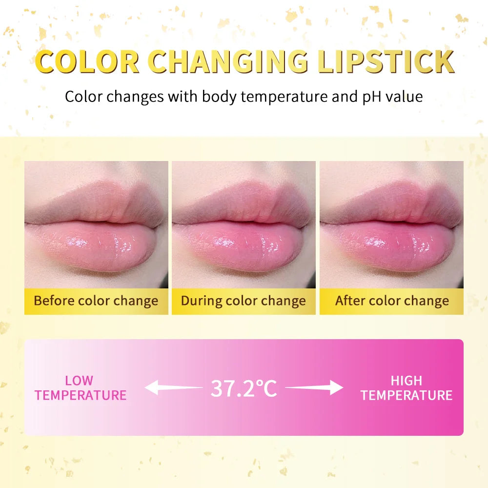 Color Changing Lipstick and Hydrating Lip Balm for Daily Natural Makeup Looks