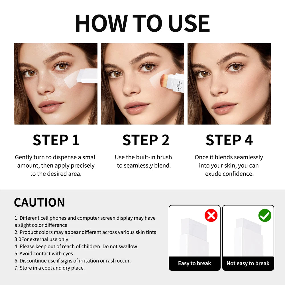 Blanc Cover Cream Stick and Waterproof Foundation for Natural Daily Makeup