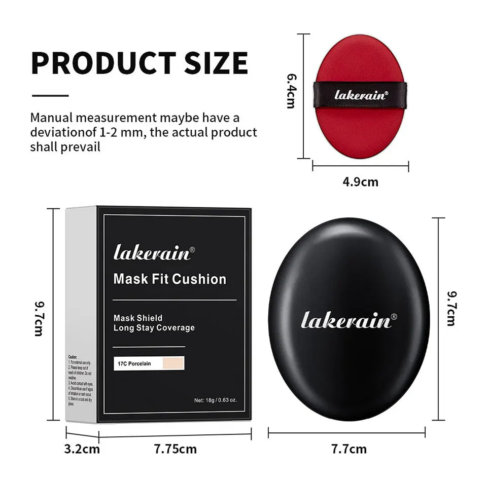 Semi Matte CC Cream Cushion and Long Lasting Foundation for Flawless Face Makeup - 40