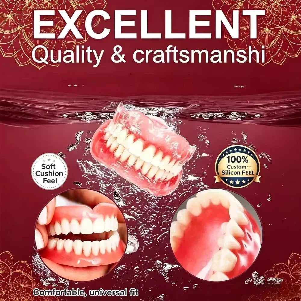 Full Mouth Silicone Dentures and False Teeth Set for Adults Seeking Comfort
