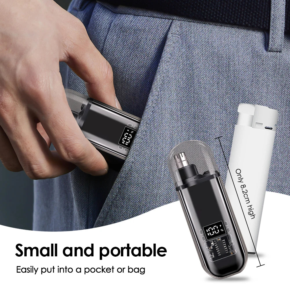 Electric Nose Hair Trimmer and Ear Grooming Tool for Painless Daily Care