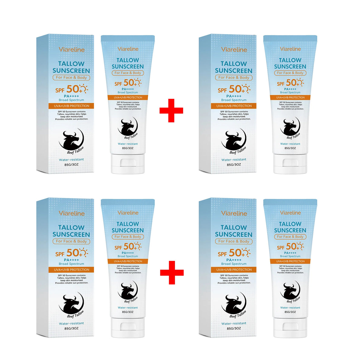 Tallow Sunscreen and Moisturizing SPF Cream for Daily Sun Protection