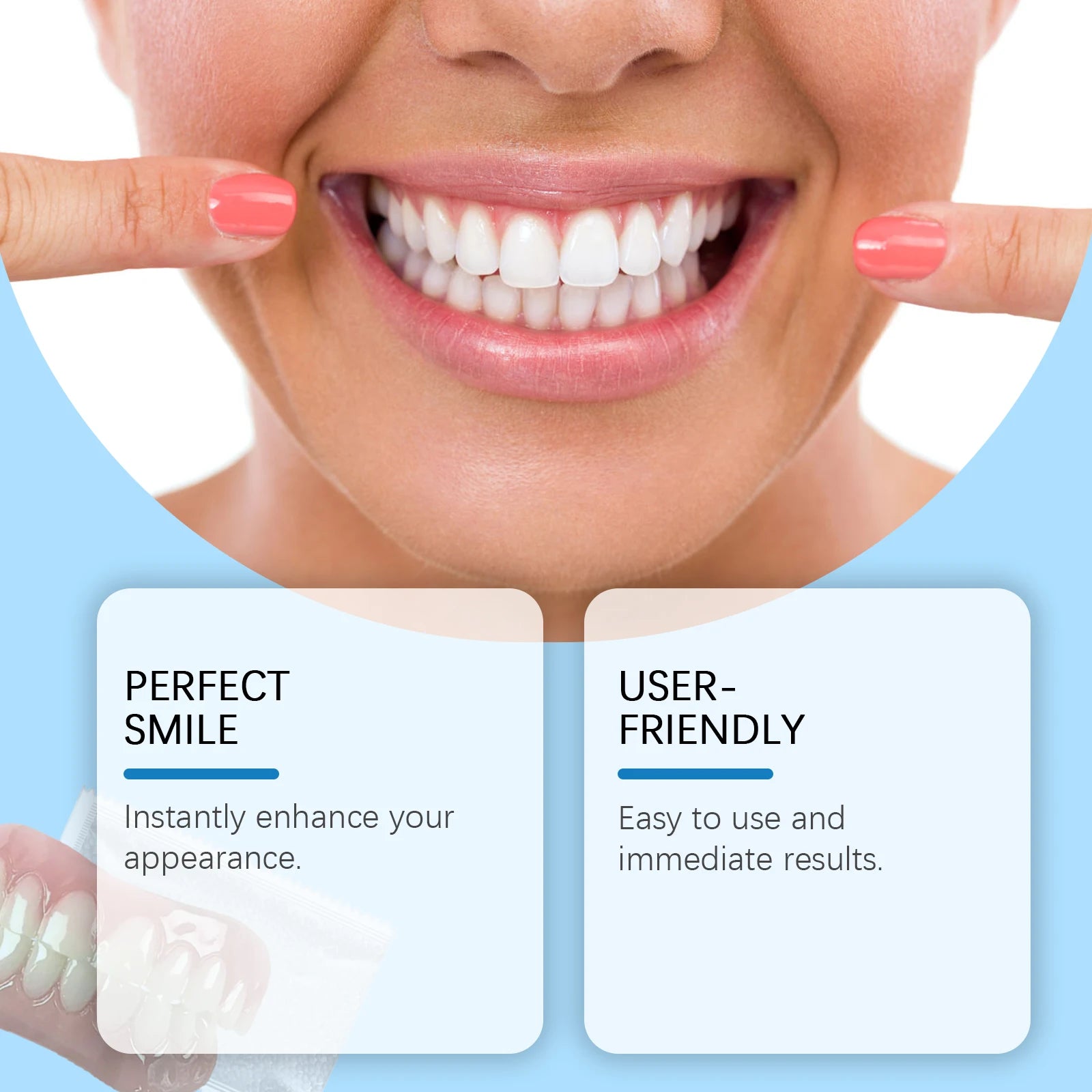 Full Denture Set and Temporary Dental Veneers for Natural Smile and Tooth Restoration - 3