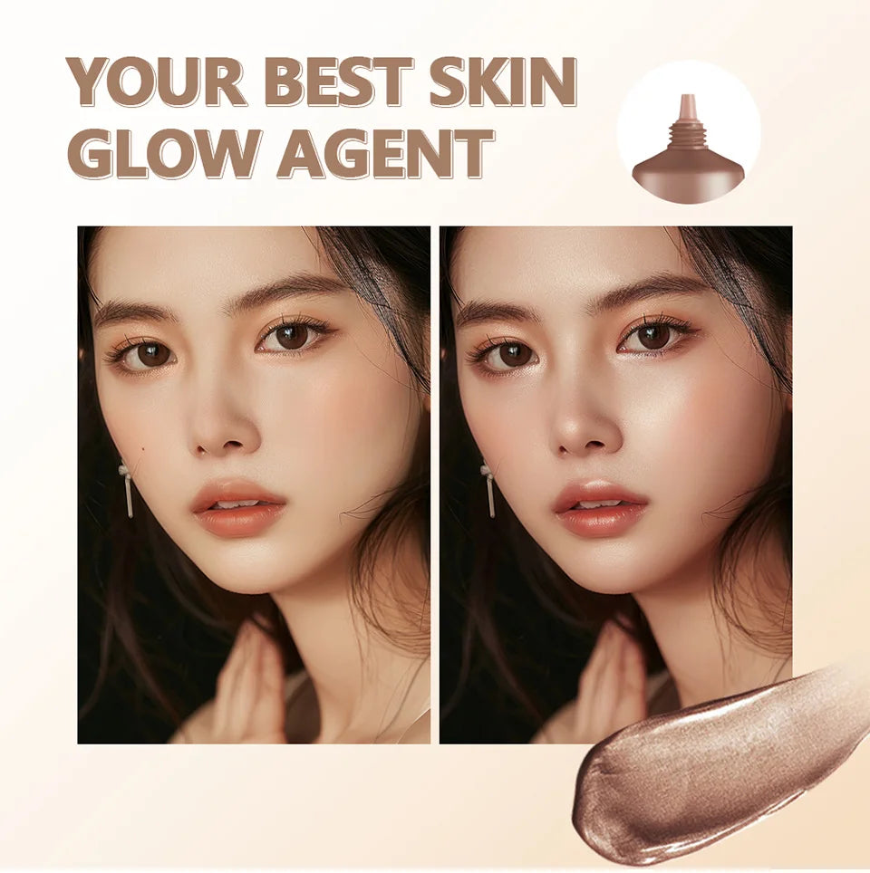Liquid Glow Foundation and Illuminating Makeup Base for Radiant Skin Coverage