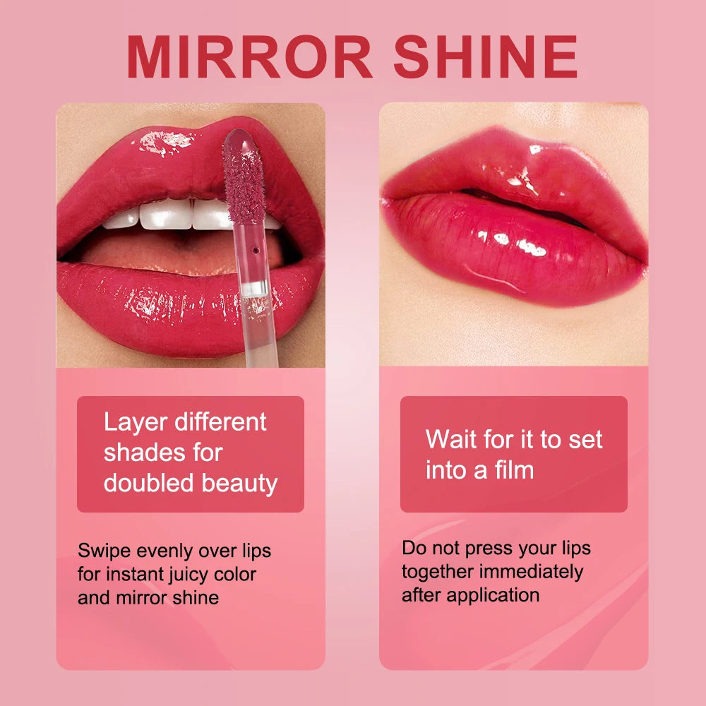 Mirror Lip Glow Tint and Juicy Lip Gloss for Long Lasting Hydration and Shine