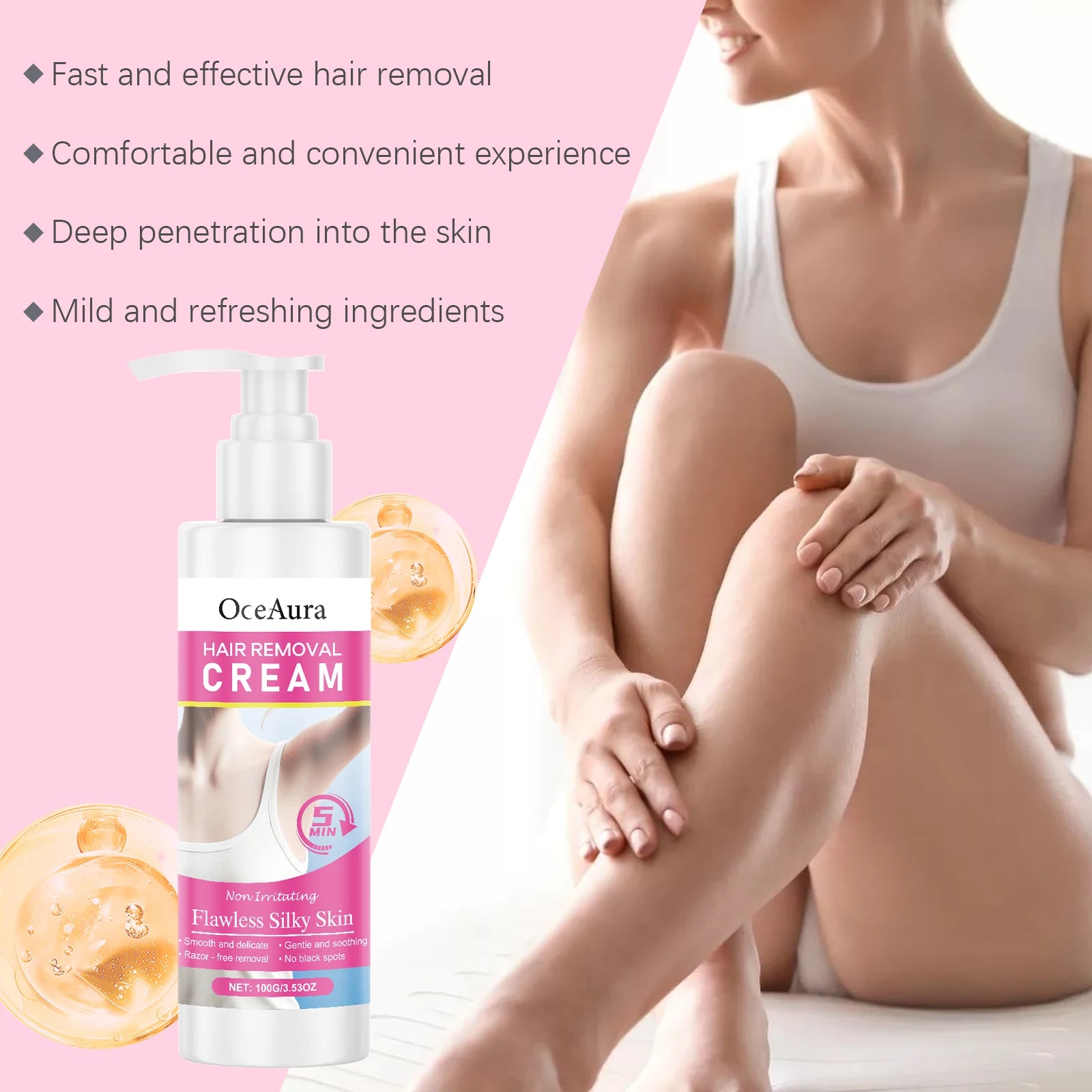 Hair Removal Cream and Depilatory Lotion for Smooth Body Skin Care Routine - 12