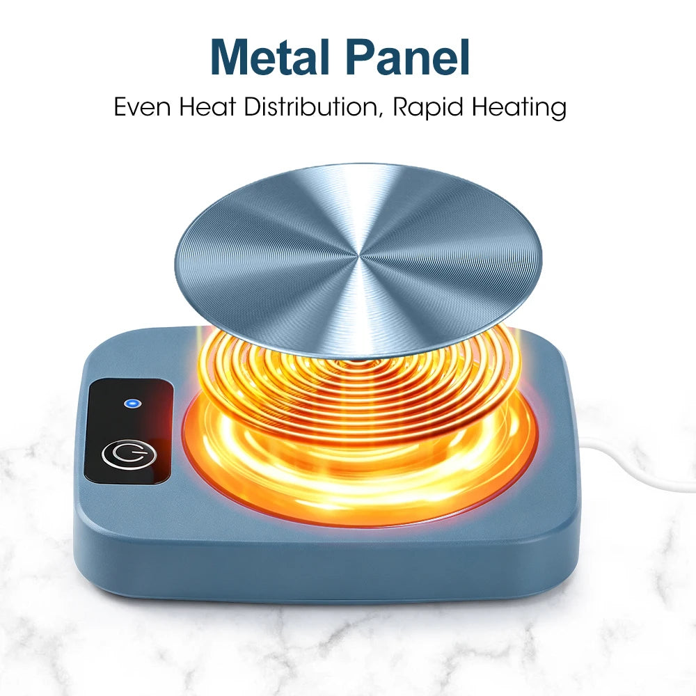 Electric Mug Warmer and Beverage Heating Coaster for Home and Office Use