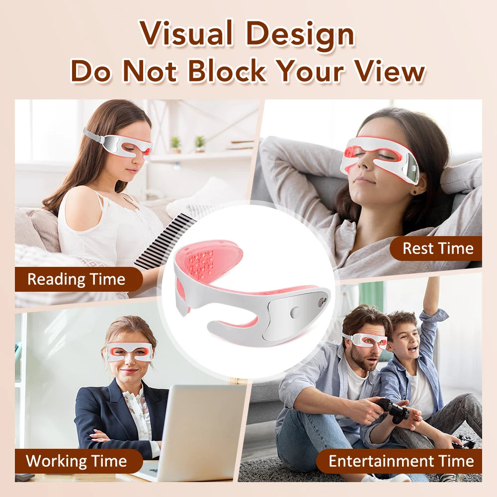 3D Eye Massager and Light Therapy Mask for Relieving Eye Fatigue at Home