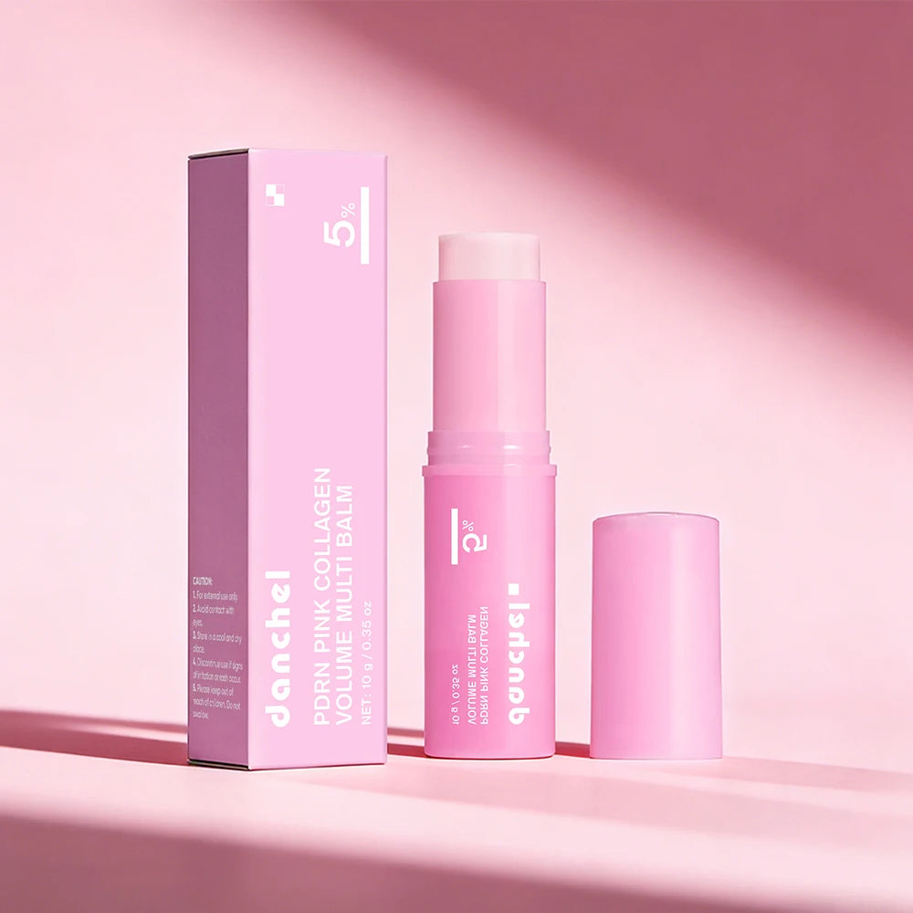 PDRN Pink Collagen Volume Multi Balm and Hydrating Face Stick for Skincare