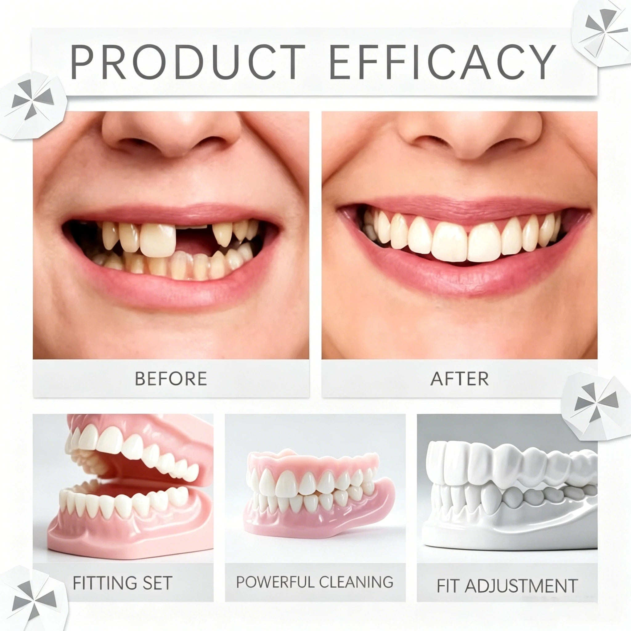 Silicone Snap On Veneers and Cosmetic Teeth Covers for Instant Smile Confidence - 3