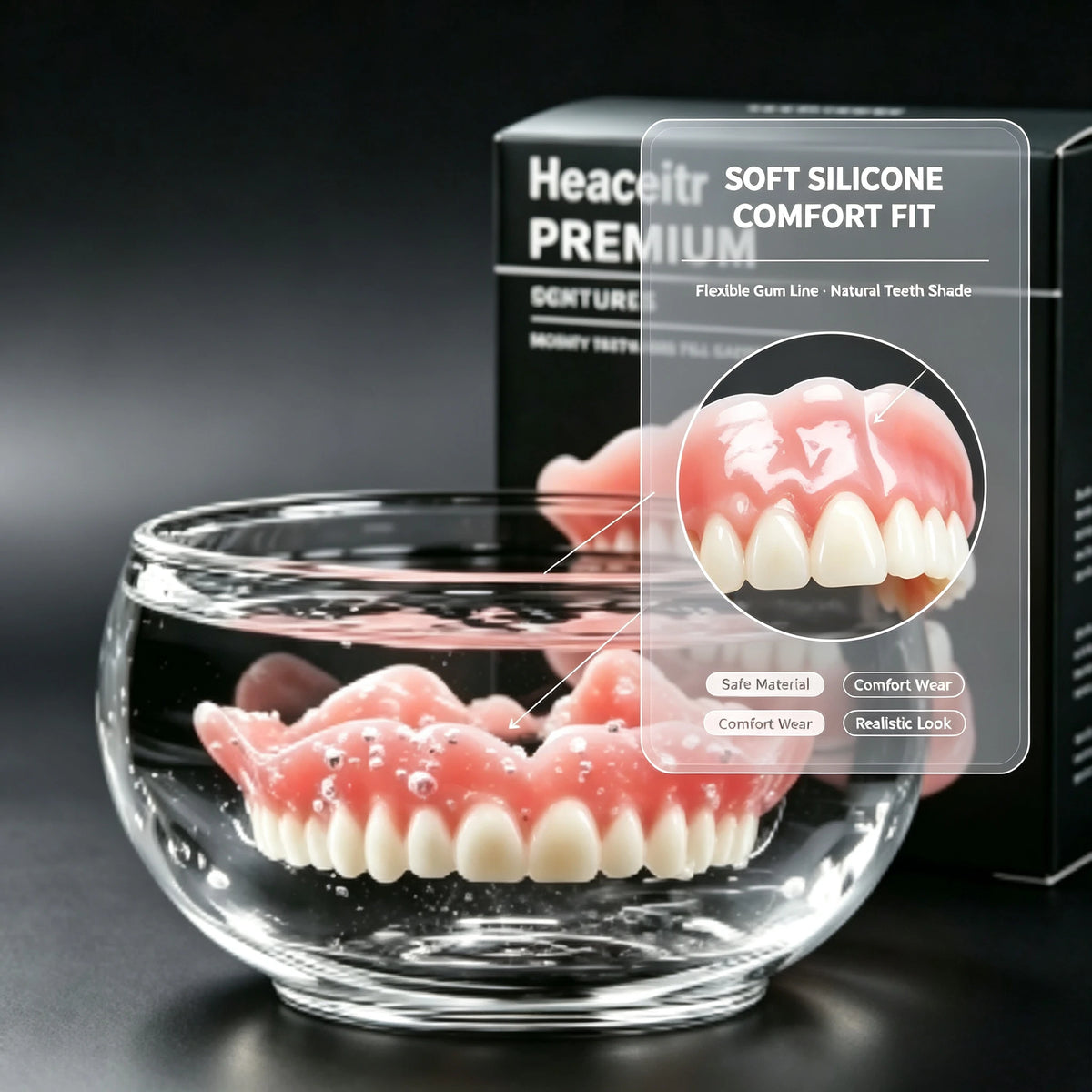 Slim Custom Fit Dentures and Flexible Cosmetic Teeth for Natural Smile Comfort
